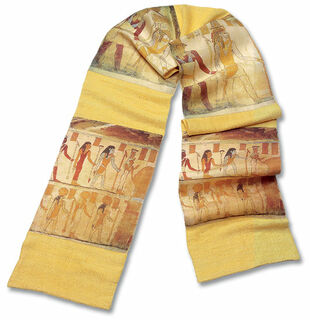 (Raw)silk scarf "Luxor" by Petra Waszak
