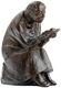 Rzeźba "Czytelnik książek" (1936), redukcja w brązie, wys. 41 cm autorstwa Ernst Barlach