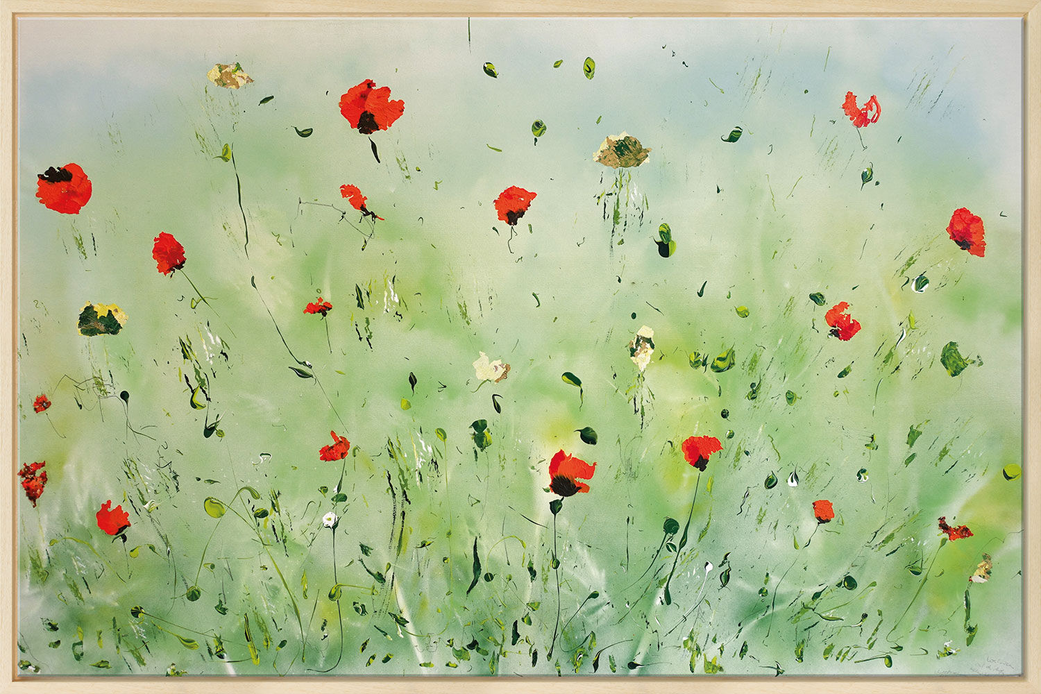 Obraz „Trusting the Flow of Life III“ (2024) (originál / jedinečný exemplář), zarámovaný od Christine Müller