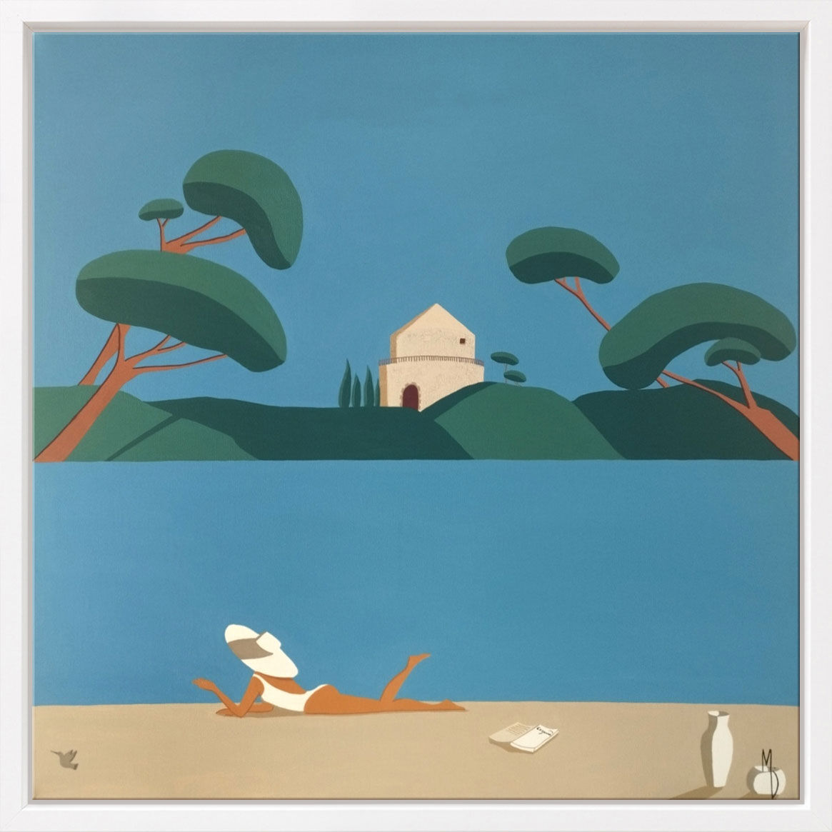 Picture "Aix-en-Provence #4" (2024) (Original / Unique piece), framed by Marie Deforche