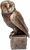Sculpture "Barn Owl" (2022), version bronze brown patinated and polished