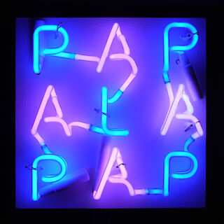 Vægobjekt "PAPALAPAP / cobalt / Violet"