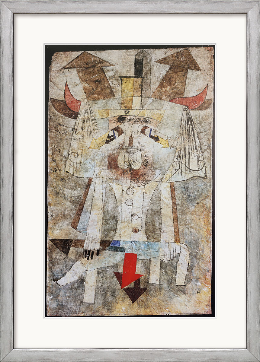 Picture "The Wild Man" (1922/43), framed by Paul Klee