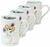 Set of 4 espresso cups "Hands with bouquet", porcelain