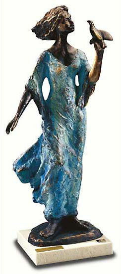 Sculpture "Peace", bonded bronze by Lluis Jorda