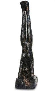 Skulptur "Kopfstand" (2019), Bronze