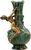 Vase "Marguerites", Version in Bronze (antikgrün)