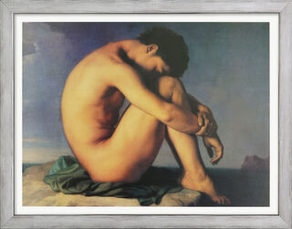Bild "Jüngling am Meeresufer" (1837), gerahmt
