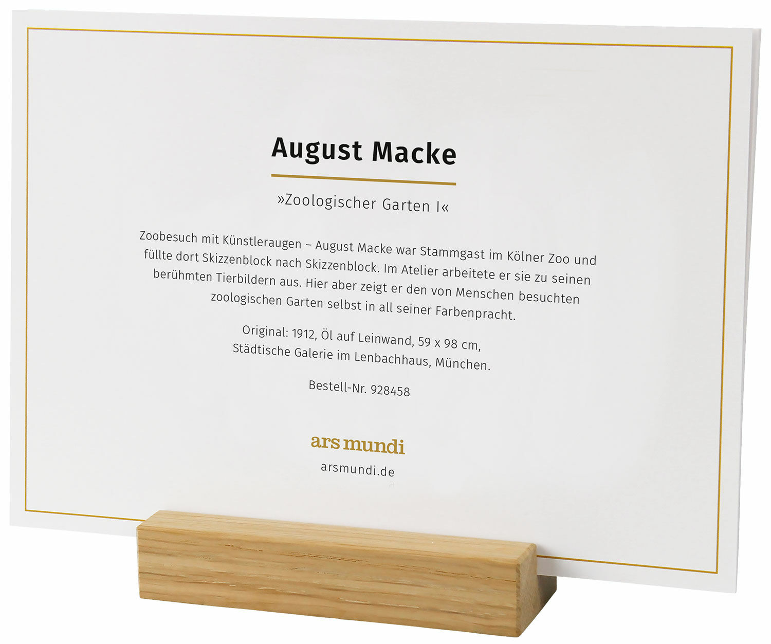 Tischkalender 2023 mit Künstlermotiven, inkl. Holzsockel