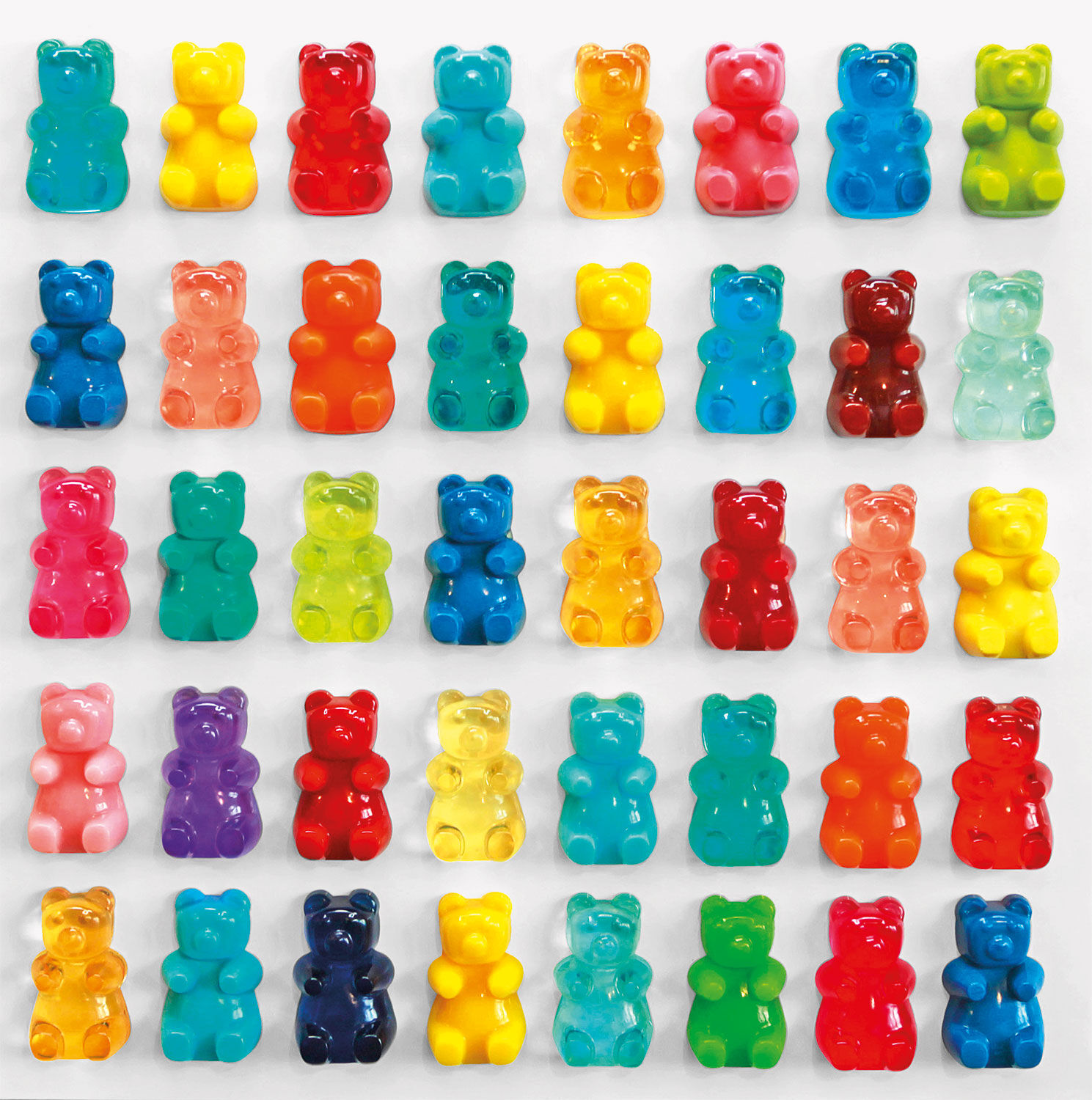 Wall object "Gummy Bears" (2025) by Michael Pfannschmidt