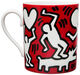 Tasse "Blanc sur rouge", porcelaine de Keith Haring