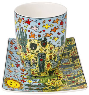 Kubek artysty "Desert Life - Pop Art", porcelana autorstwa James Rizzi