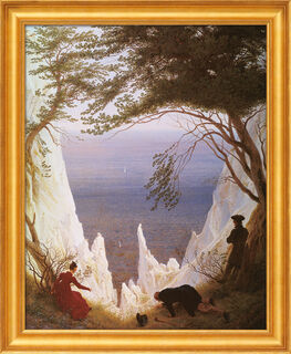 Bild "Kreidefelsen auf Rügen" (1818), gerahmt