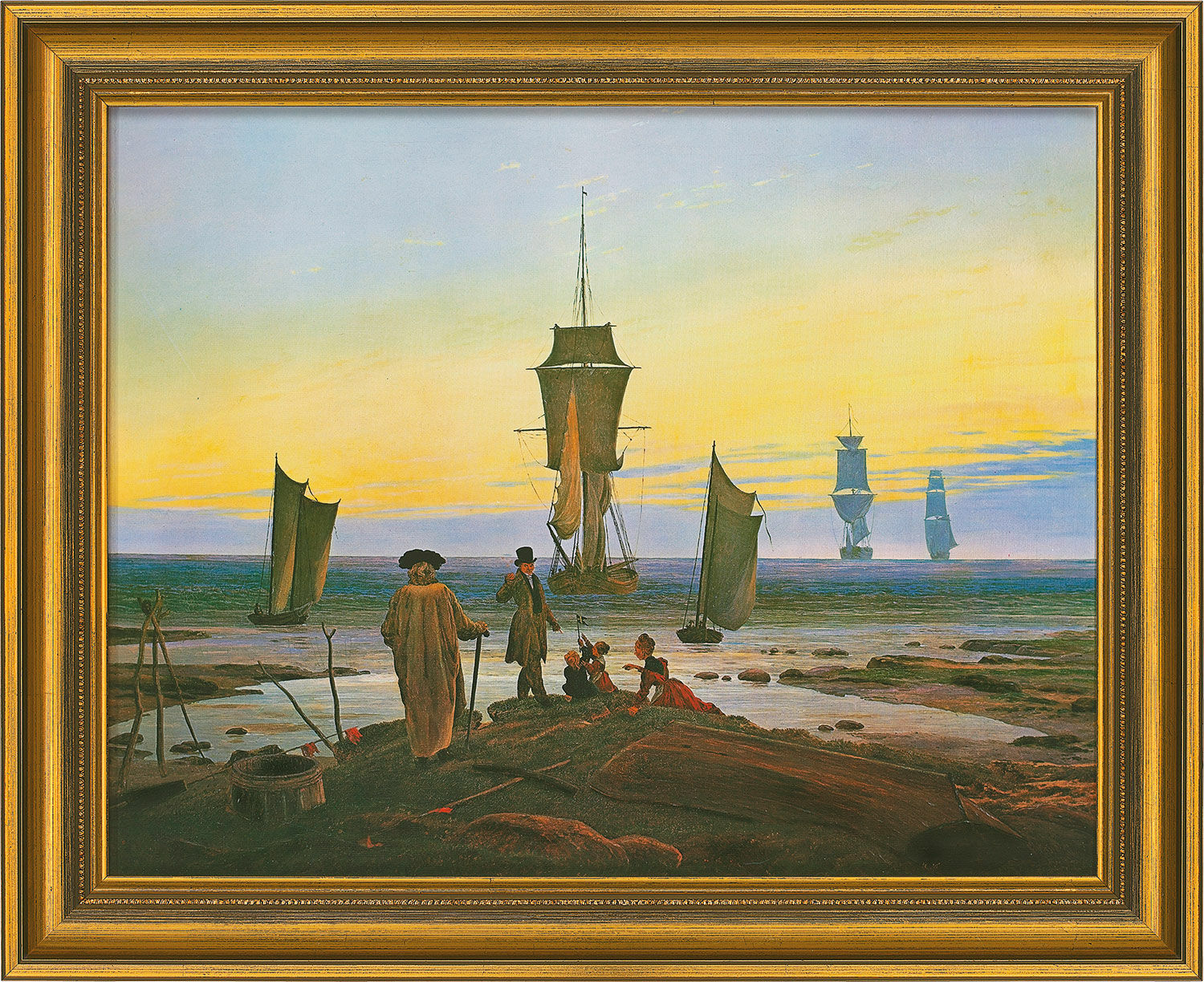 Picture "The Stages of Life" (1835), framed by Caspar David Friedrich