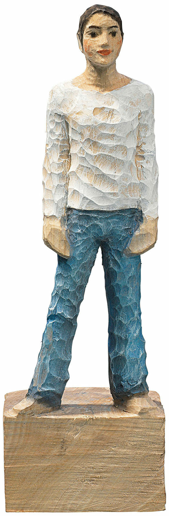 Skulptur "Mann", Kunstguss Holzfinish von Michael Pickl