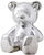 Skulptur "Teddybär", Version in Kunstguss Metallic-Silber