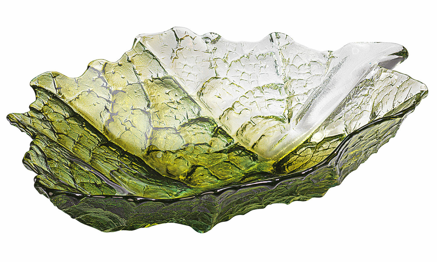 Glass bowl "Maple Leaf" (medium, Ø 18 cm) by Mats Jonasson