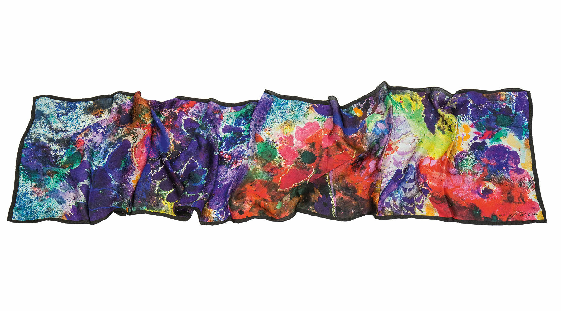 Silketørklæde "En buket blomster fra paradis" von Ernst Fuchs