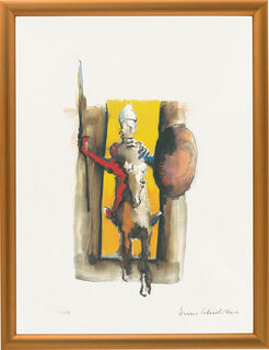 Picture "Don Quixote, Knight without Fear and Blame", framed by Benno Schulthess