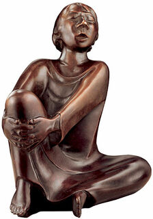 Skulptur "Den syngende mand" (1928), reduktion i bronze, højde 20 cm von Ernst Barlach