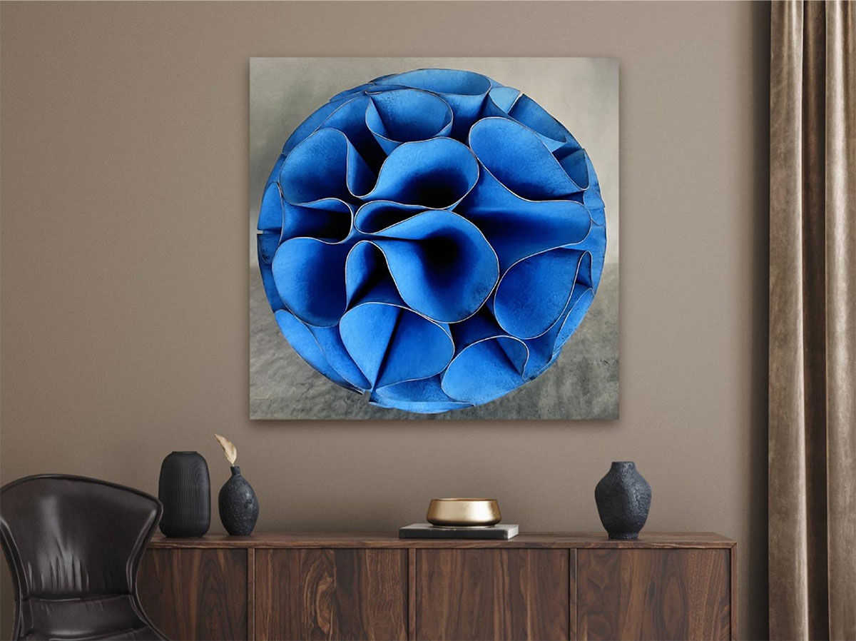 Bild "Seed - The Inspiration of Blue", gerahmt von Garda Alexander