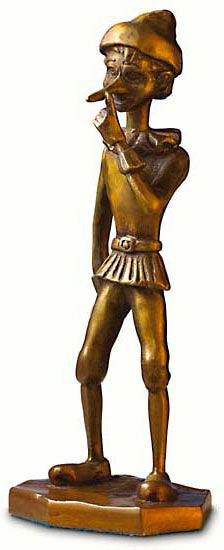 Skulptur "Pinocchio" (1999), Bronze von RobiN