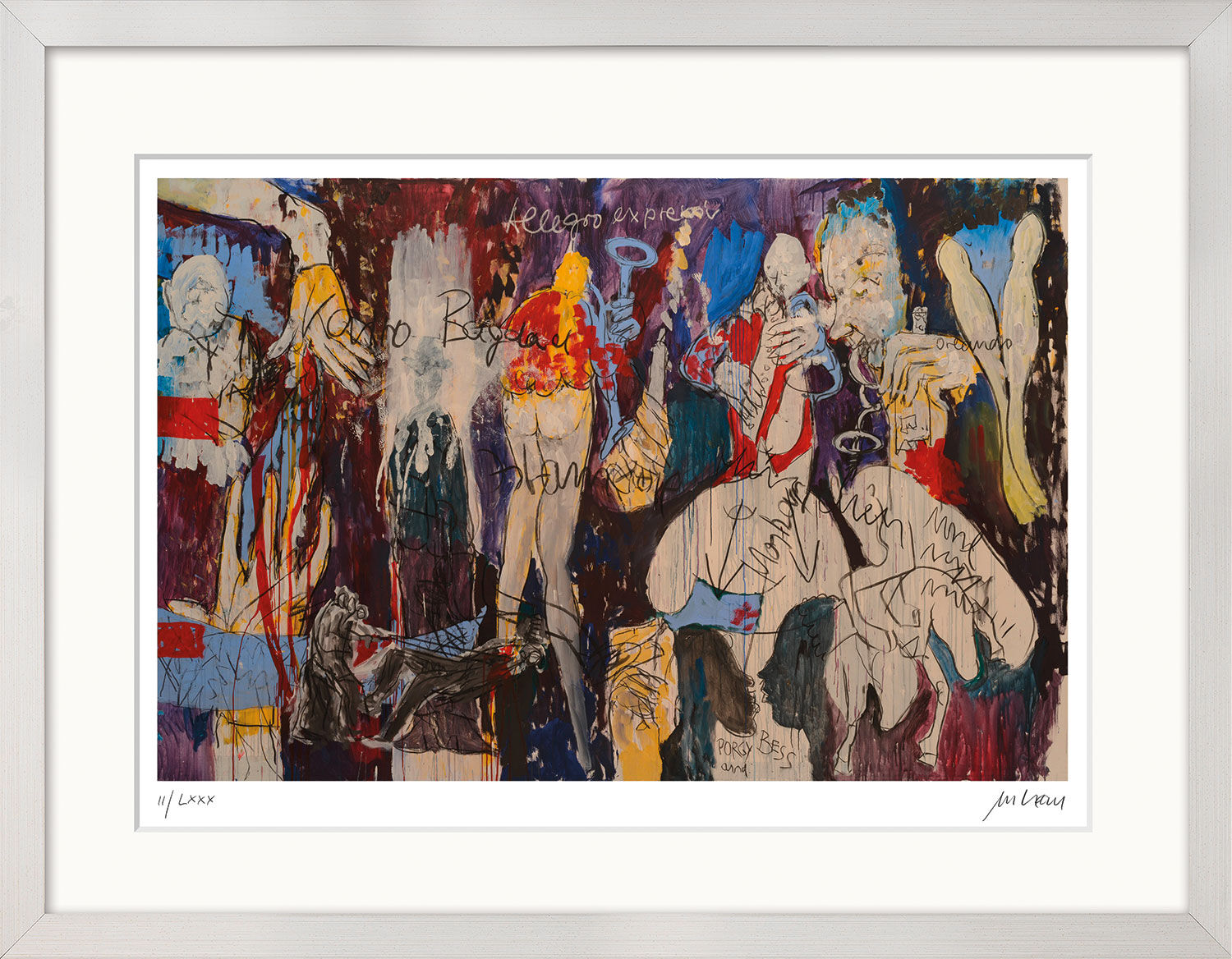 Bild "Allegro Expressiv" (2021), inramad av Armin Mueller-Stahl