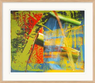 Bild "Abstraktes Bild" (1984), Version naturfarben gerahmt