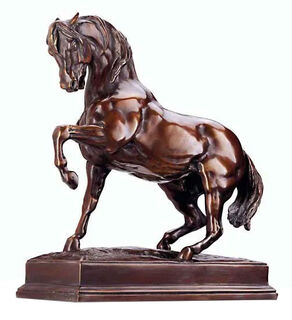 Skulptur "Stampfendes Pferd" (Originalgröße), Kunstbronze