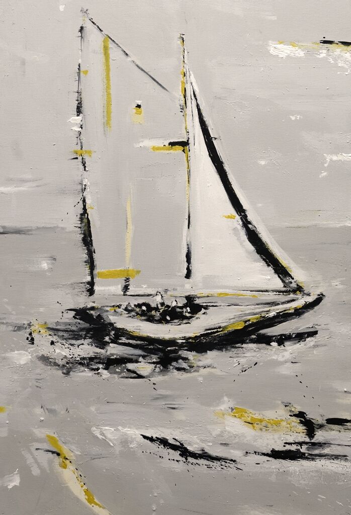 Quadro "Yacht-6-sea-icons" (2026) (pezzo unico) di Lars Teichmann