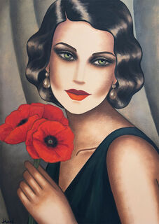 Bild "Between Silence and Flame" (2026) (Original / Unikat), auf Keilrahmen