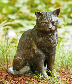 Garden sculpture "Sitting Cat", bronze