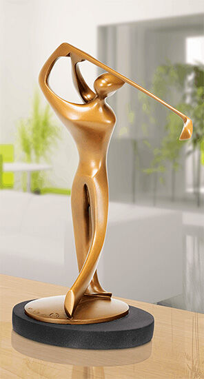 Scultura "Golfer" (2014), bronzo di Torsten Mücke