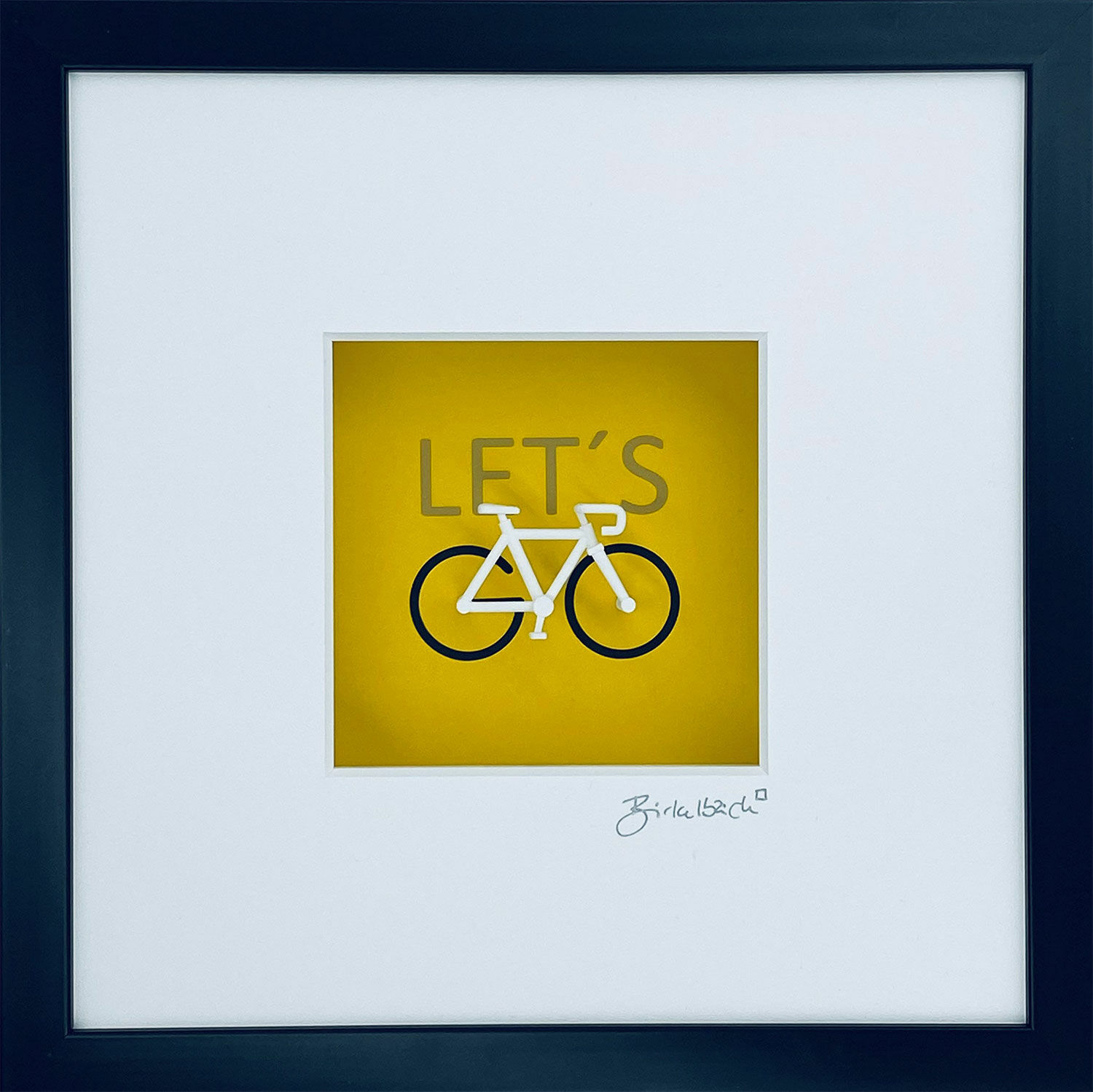 3D Beeld "Let's Go Cycling" (2020), ingelijst von Ralf Birkelbach