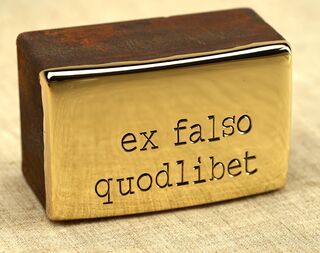 Sculpture "ex falso quodlibet" (2026) (Pièce unique)