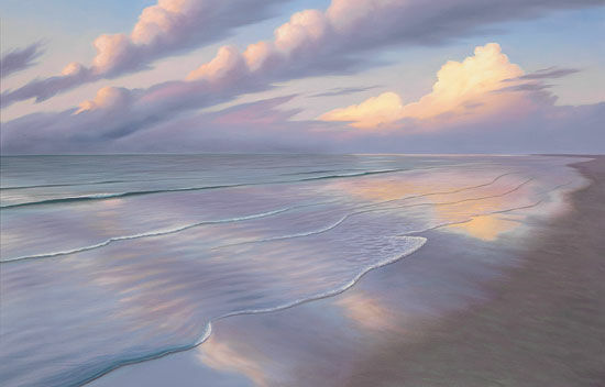 Bild "Abendlicher Strand III", auf Keilrahmen von Michael Krähmer