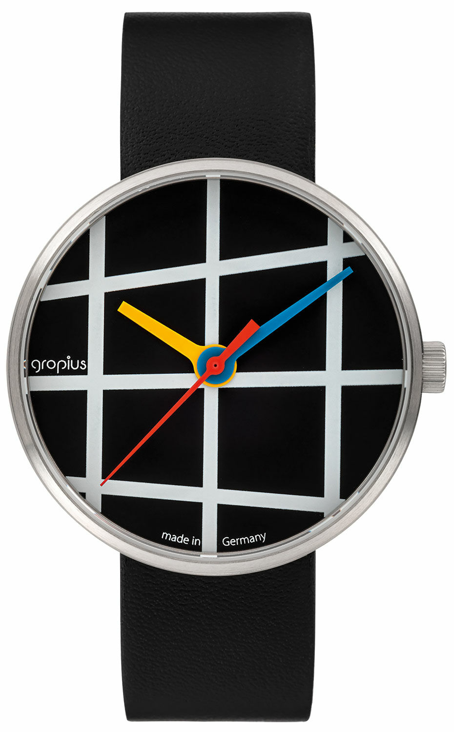 Wristwatch "Window black" Bauhaus style