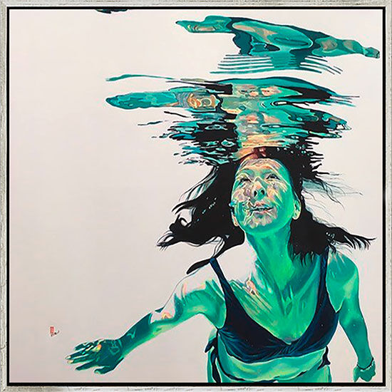 Obraz "I am Enough" (Originál / Unikát), zarámováno od Brigitte Yoshiko Pruchnow