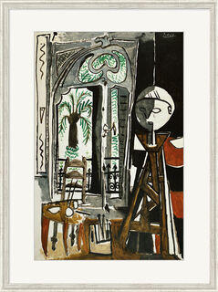 Billede "Atelieret" (1955), indrammet von Pablo Picasso