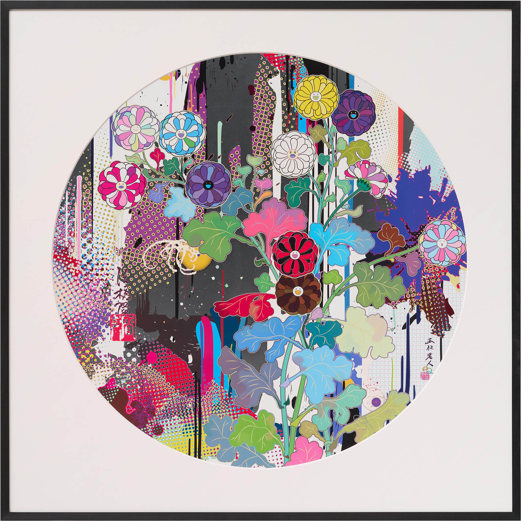 Quadro "Körin: teoria delle superstringhe" (2015) di Takashi Murakami