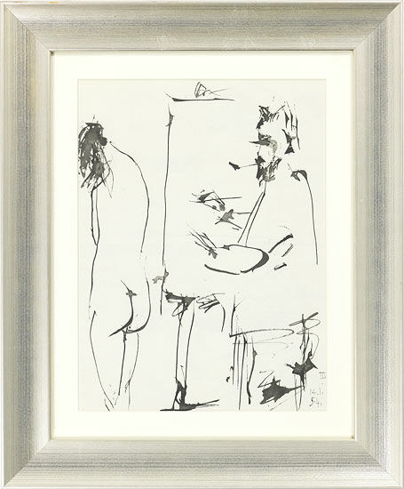 Tableau "Sans titre" (1954), encadré von Pablo Picasso