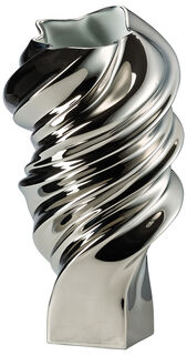 Porseleinen vaas "Squall Platinum Titanised" (medium, hoogte 32 cm) - Ontwerp Cédric Ragot von Rosenthal