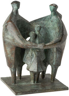 Skulptur "Familie", Bronze von Gerhard Brandes