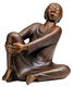 Skulptur "Der singende Mann" (1928), Reduktion in Bronze, Höhe 34 cm von Ernst Barlach