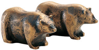 Gruppo scultoreo "Orso abruzzese I + II", bronzo