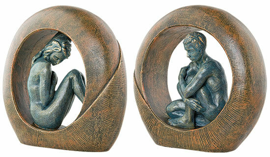 Set of two sculptures "Venus" and "Saturn" by Angeles Anglada