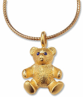 Teddy necklace "My Best Friend", gold-plated version