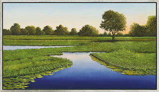 Picture "Evening in the Marsh" (2022), framed