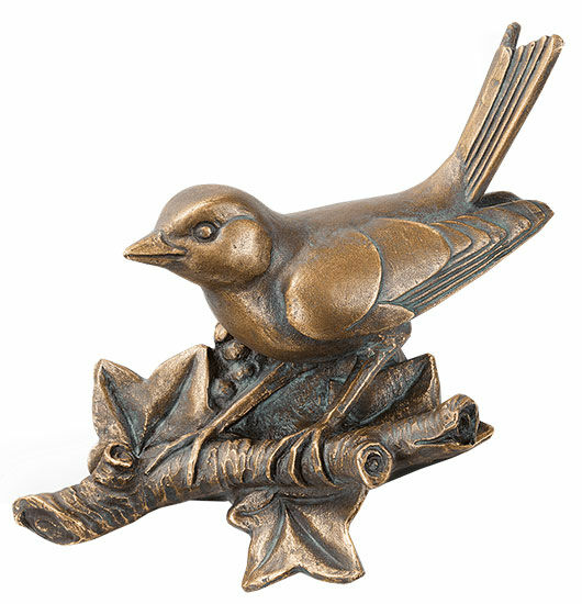 Objet de jardin / sculpture murale "Finch", bronze