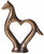 Sculptuur "Hartvormig paard", brons